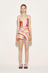 PUCCI Iride-Print Silk-Twill Shorts | Women Pants And Shorts