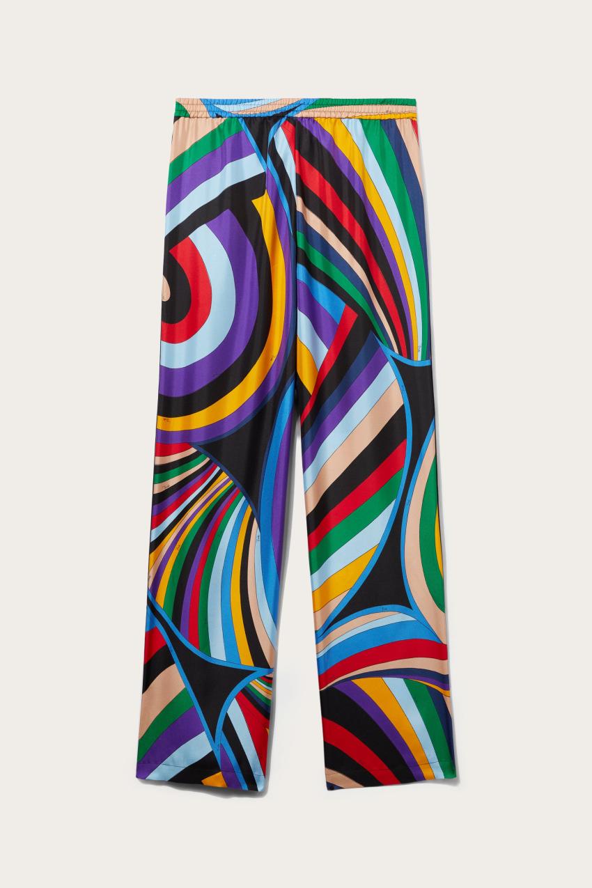 PUCCI Iride-Print Silk-Twill Trousers | Men Ready To Wear