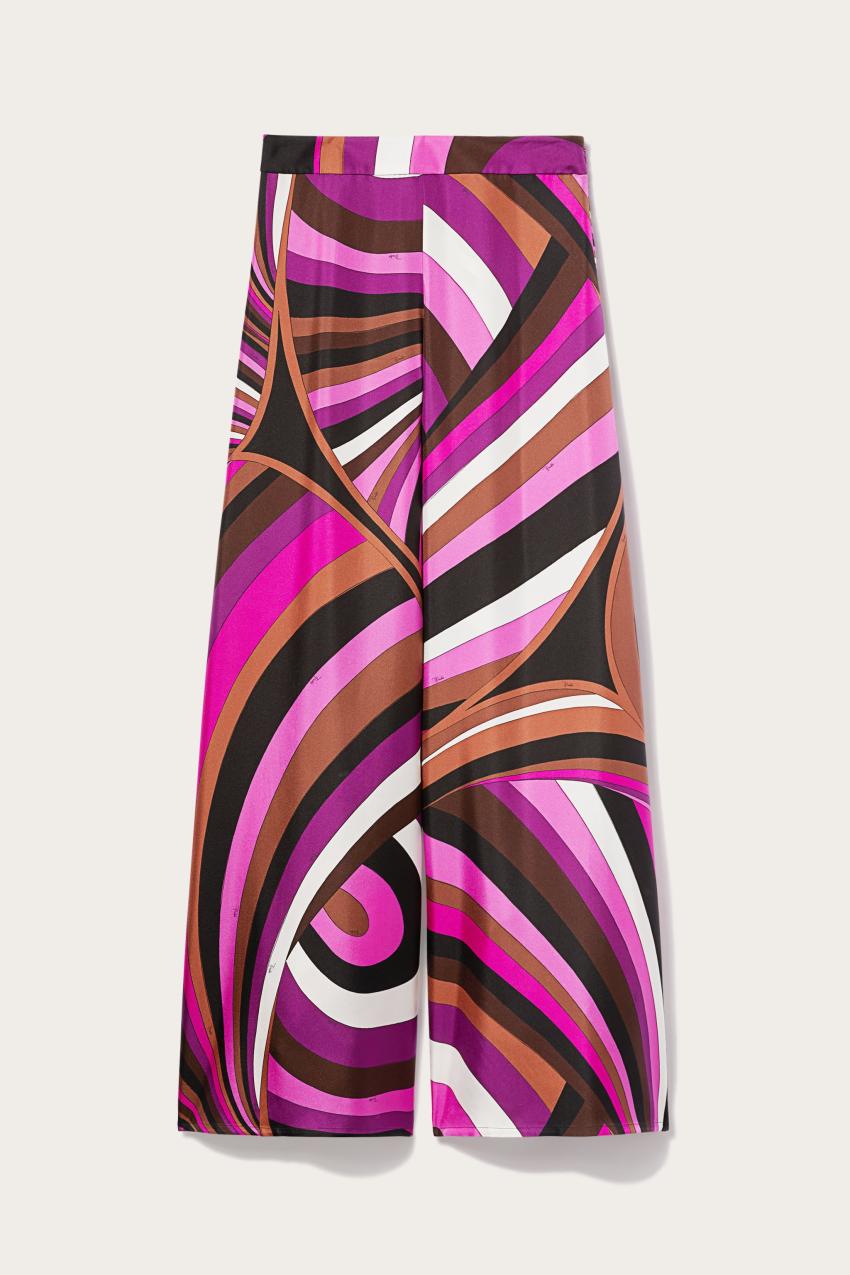 PUCCI Iride-Print Silk-Twill Trousers | Women Pants And Shorts