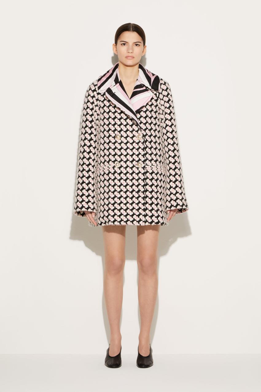 PUCCI Iride-Print Tweed Coat | Women Outerwear