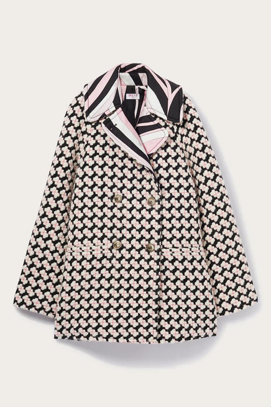 PUCCI Iride-Print Tweed Coat | Women Outerwear