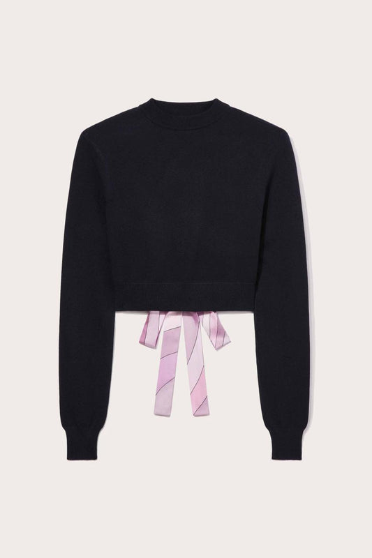 PUCCI Iride Silk-Twill Cropped Top | Women Knitwear