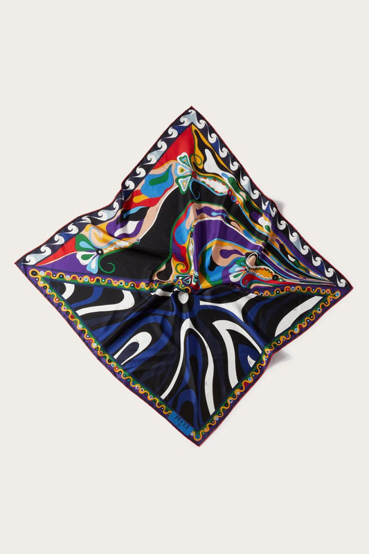 PUCCI Marmo And Orchidee-Print Large Silk-Twill Carré | Women Silks
