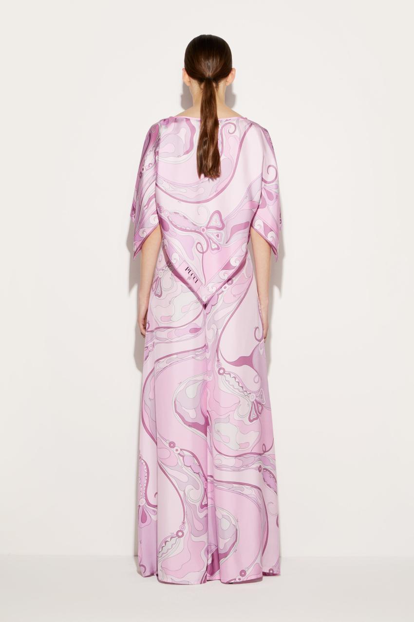 PUCCI Marmo And Orchidee-Print Silk-Twill Top | Women Tops And Shirts