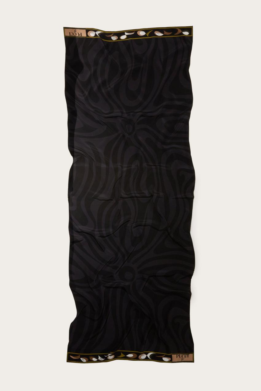 PUCCI Marmo And Pesci-Print Silk-Twill Stole | Women Silks
