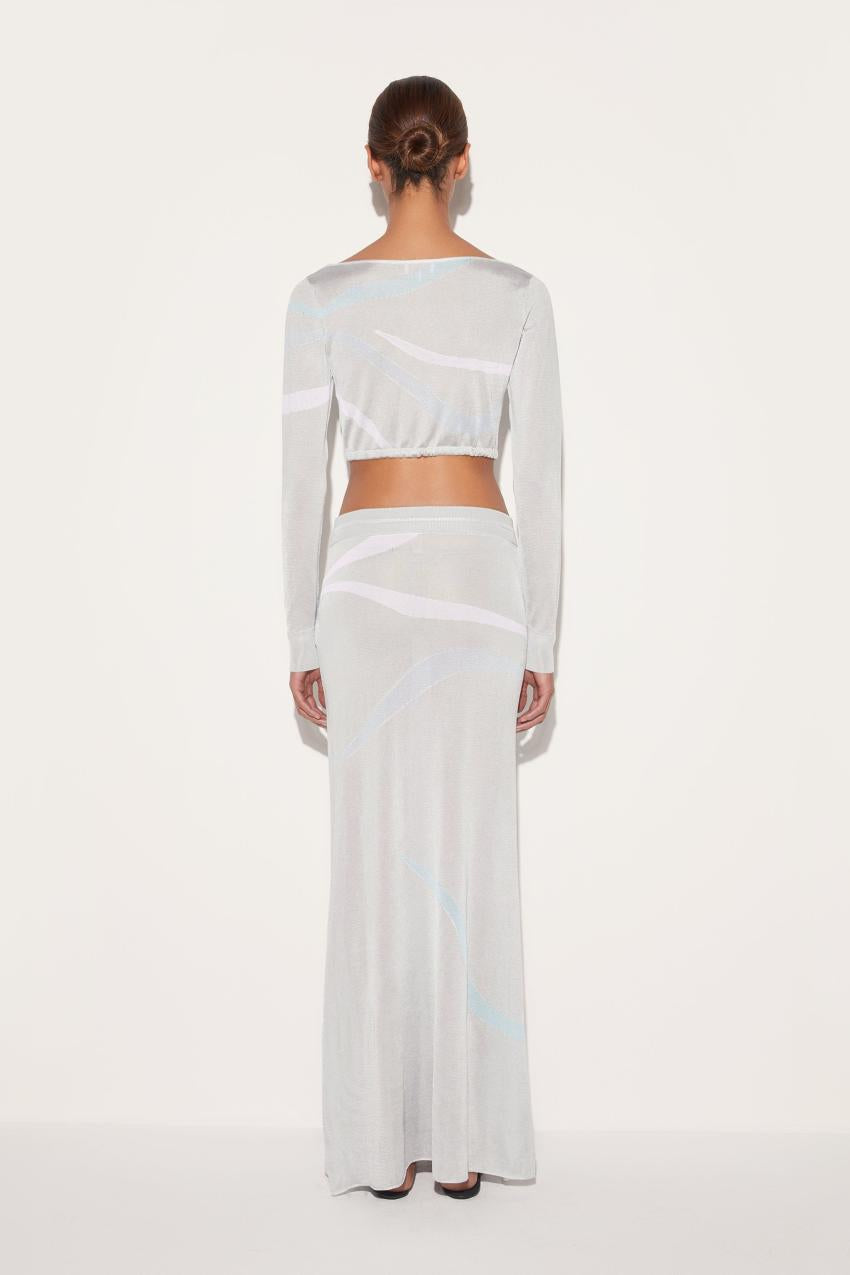 PUCCI Marmo-Jacquard Crop Top | Women Tops And Shirts