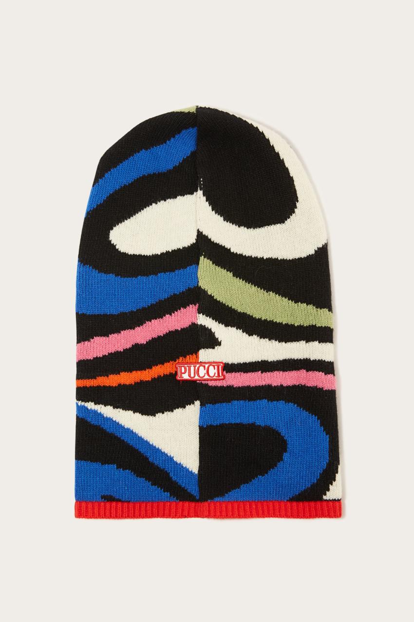 PUCCI Marmo-Jacquard Wool Balaclava | Women Hats And Hair Accessories