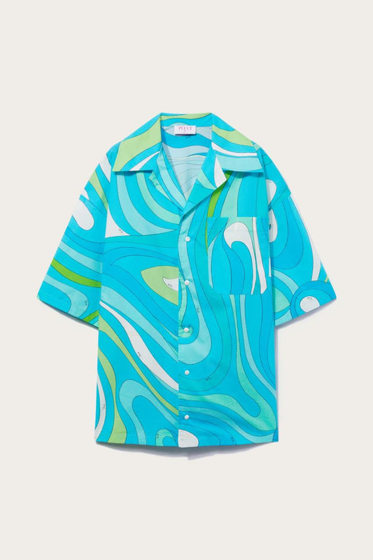 PUCCI Marmo-Print Cotton Shirt | Men Ready To Wear