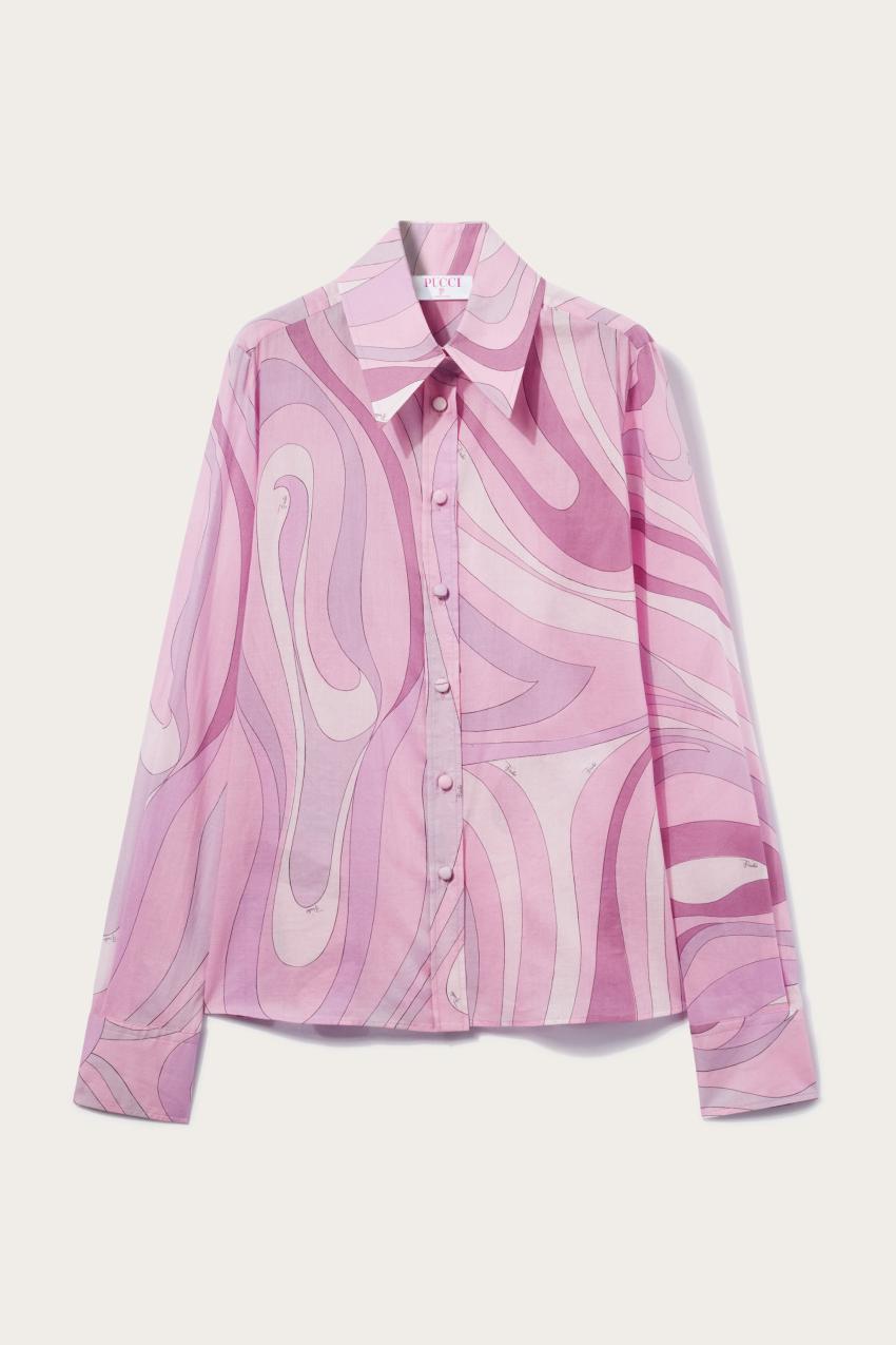 PUCCI Marmo-Print Cotton Shirt | Women Tops And Shirts