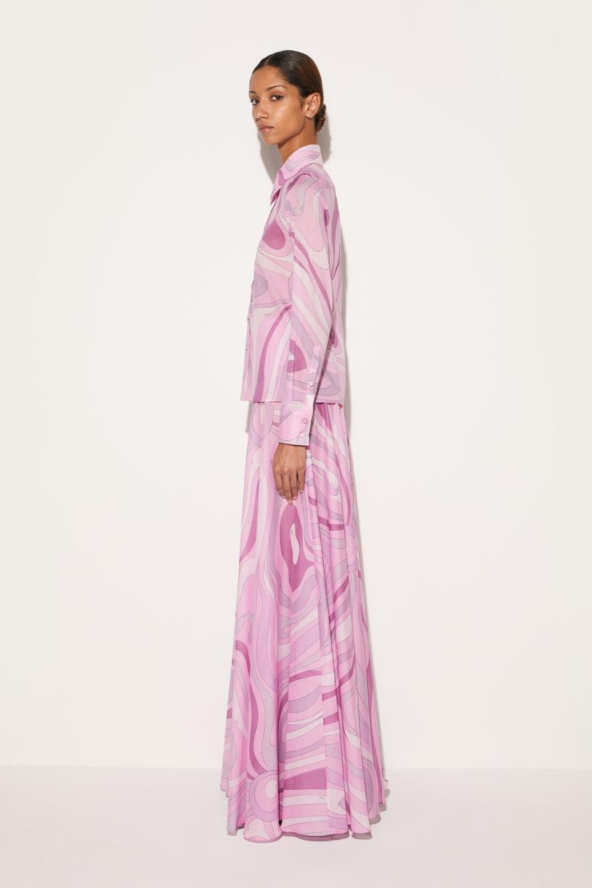 PUCCI Marmo-Print Cotton Shirt | Women Tops And Shirts