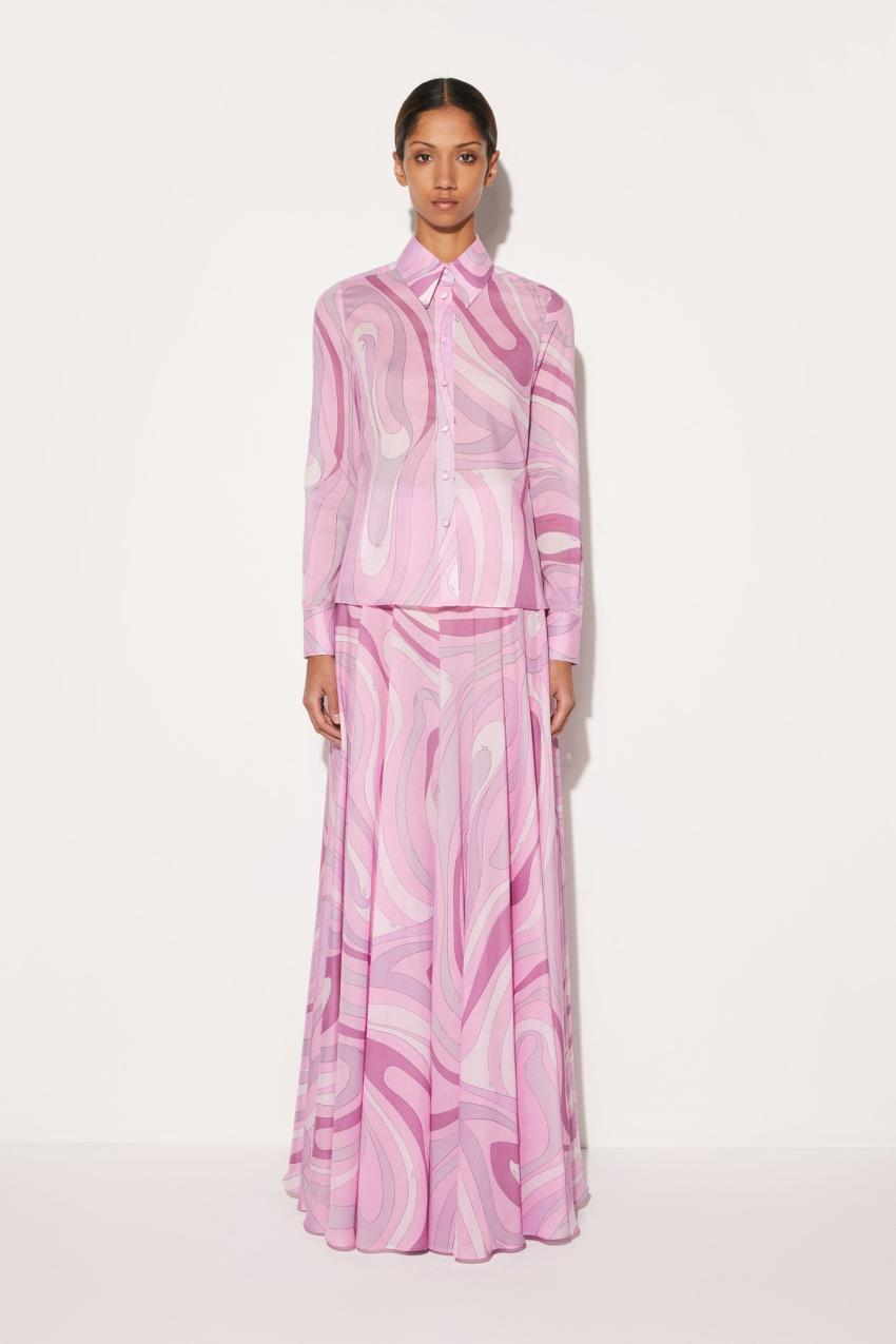 PUCCI Marmo-Print Cotton Shirt | Women Tops And Shirts