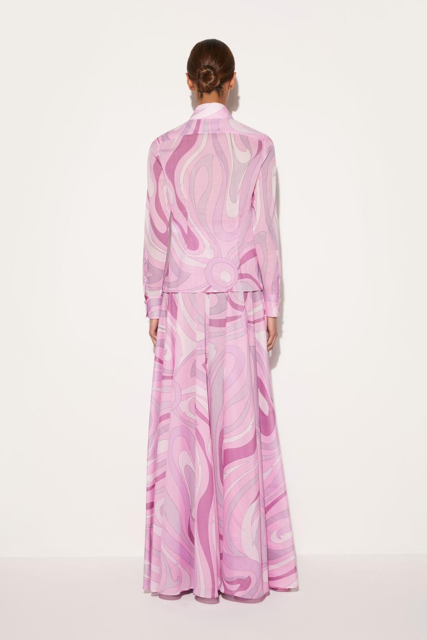 PUCCI Marmo-Print Cotton Shirt | Women Tops And Shirts