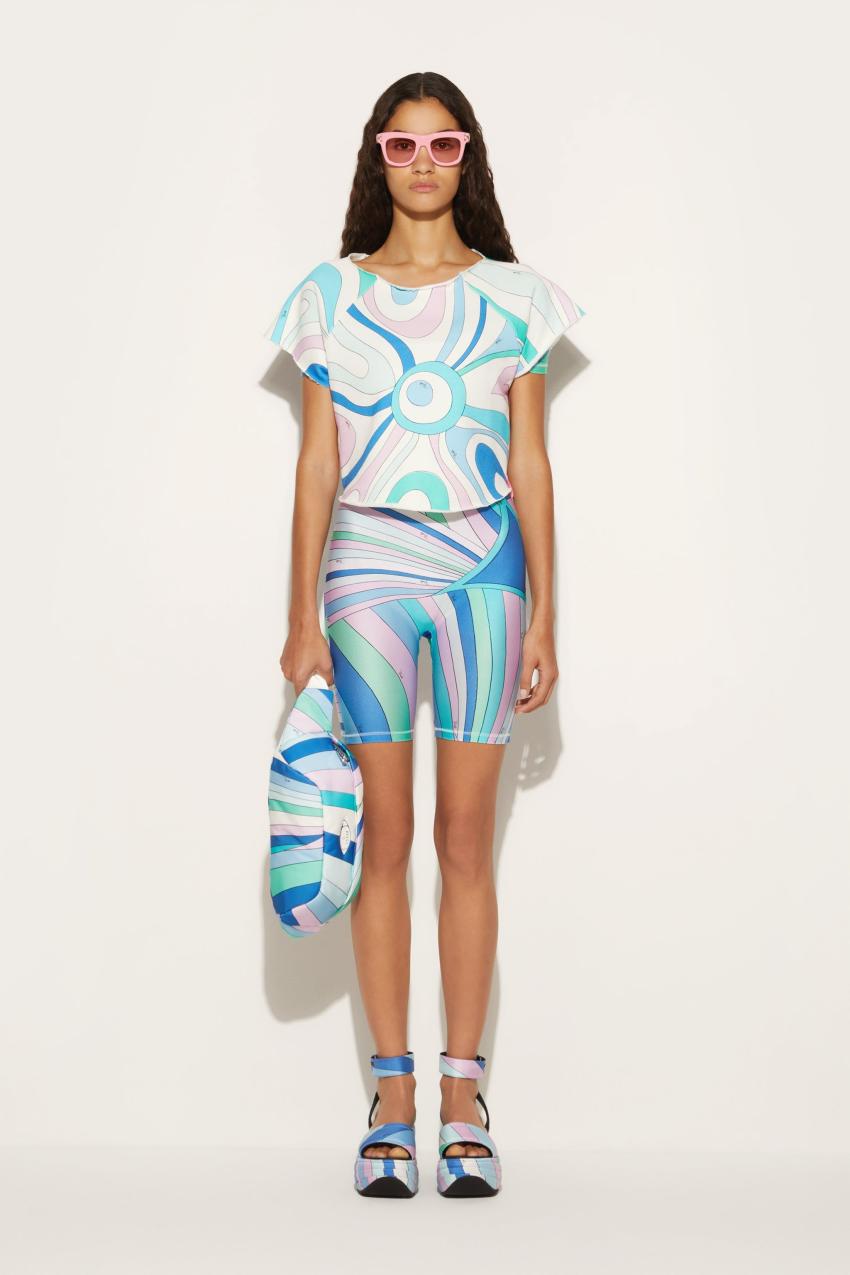 PUCCI Marmo-Print Cotton T-Shirt | Women T-Shirts And Sweatshirts