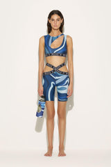 PUCCI Marmo-Print Crop Top | Women Athleisure