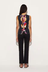 PUCCI Marmo-Print Cut-Out Tank Top | Women Tops And Shirts