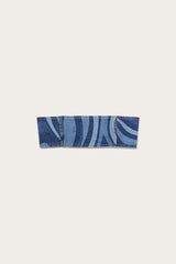 PUCCI Marmo-Print Denim Bandeau Top | Women Tops And Shirts