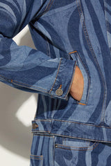 PUCCI Marmo-Print Denim Jacket | Men Ready To Wear