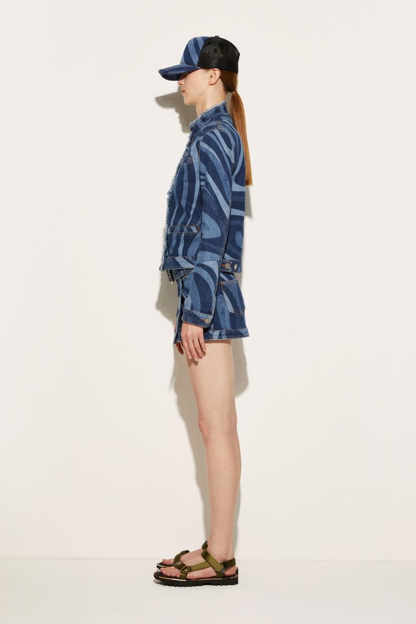 PUCCI Marmo-Print Denim Jacket | Women Denim