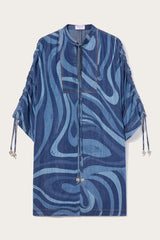 PUCCI Marmo-Print Denim Kaftan | Women Kaftans
