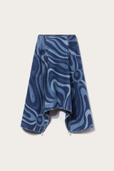 PUCCI Marmo-Print Denim Skirt | Women Skirts
