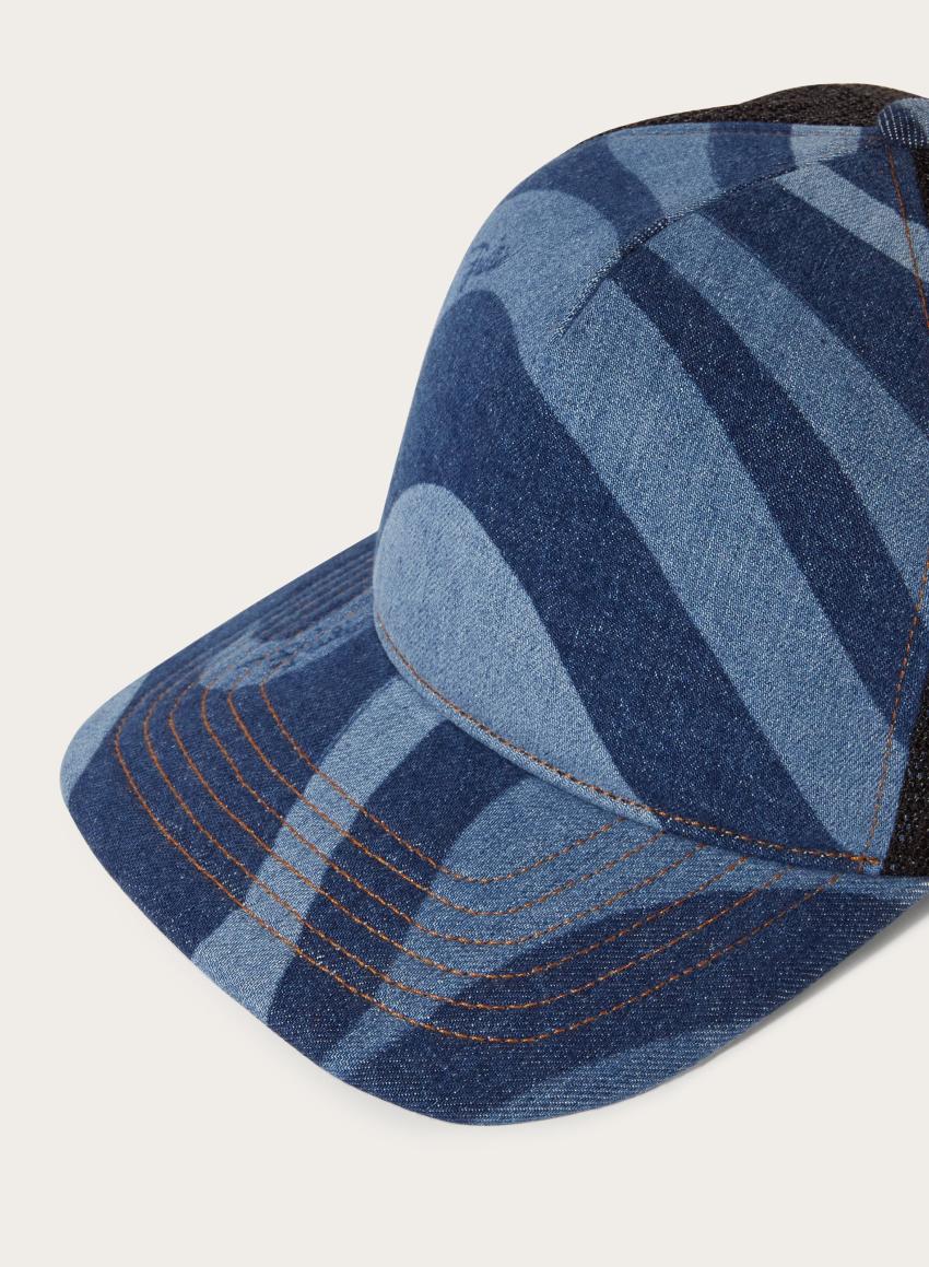 PUCCI Marmo-Print Denim Trucker Hat | Women Hats And Hair Accessories