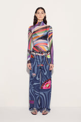 PUCCI Marmo-Print Embellished Jeans | Women Pants And Shorts