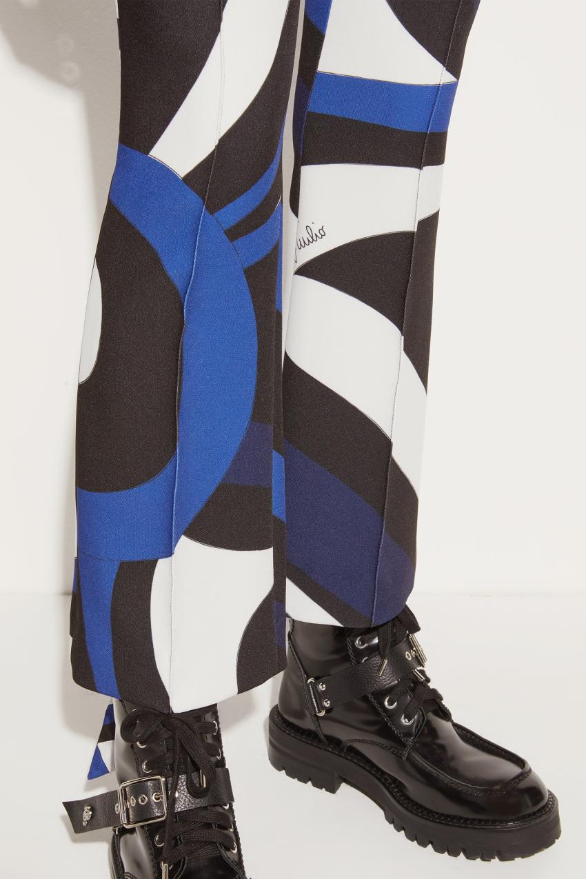 PUCCI Marmo-Print Flared Trousers | Women Pants And Shorts