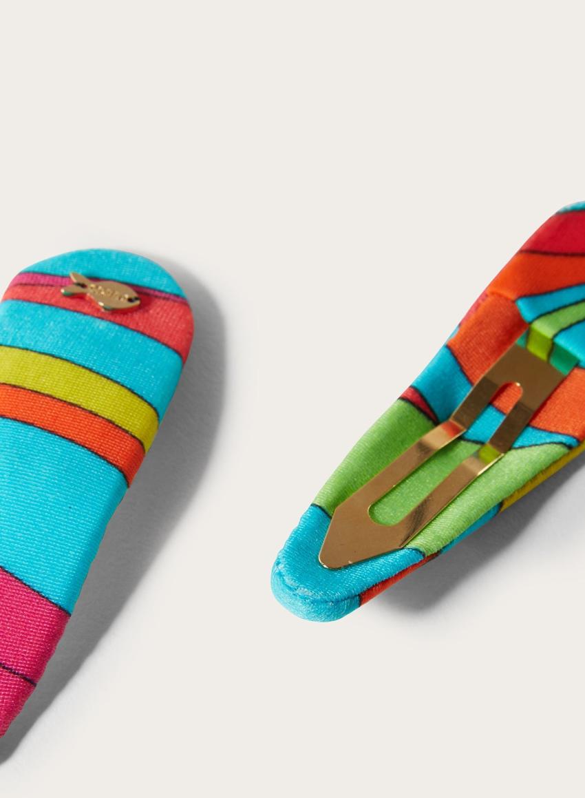PUCCI Marmo-Print Hair Clips | Women Hats And Hair Accessories