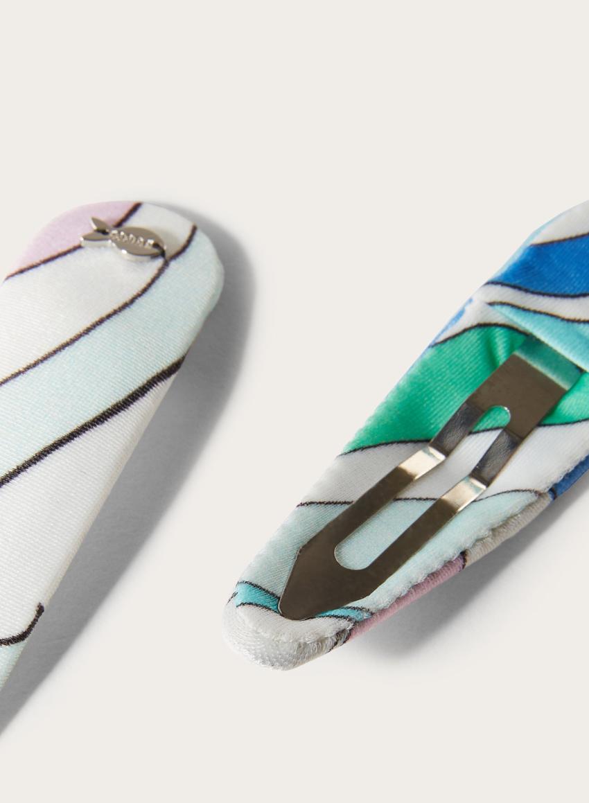 PUCCI Marmo-Print Hair Clips | Women Hats And Hair Accessories