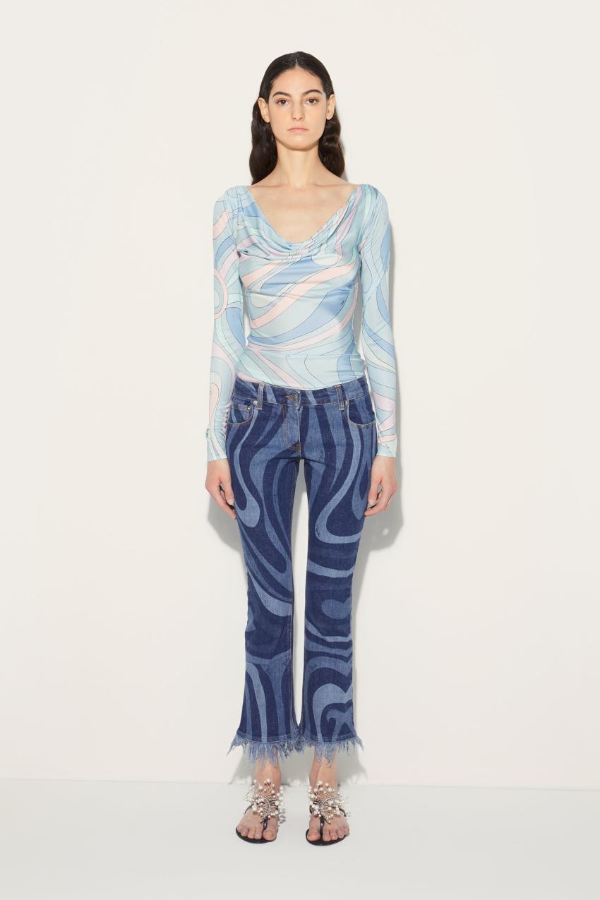 PUCCI Marmo-Print Jeans | Women Pants And Shorts