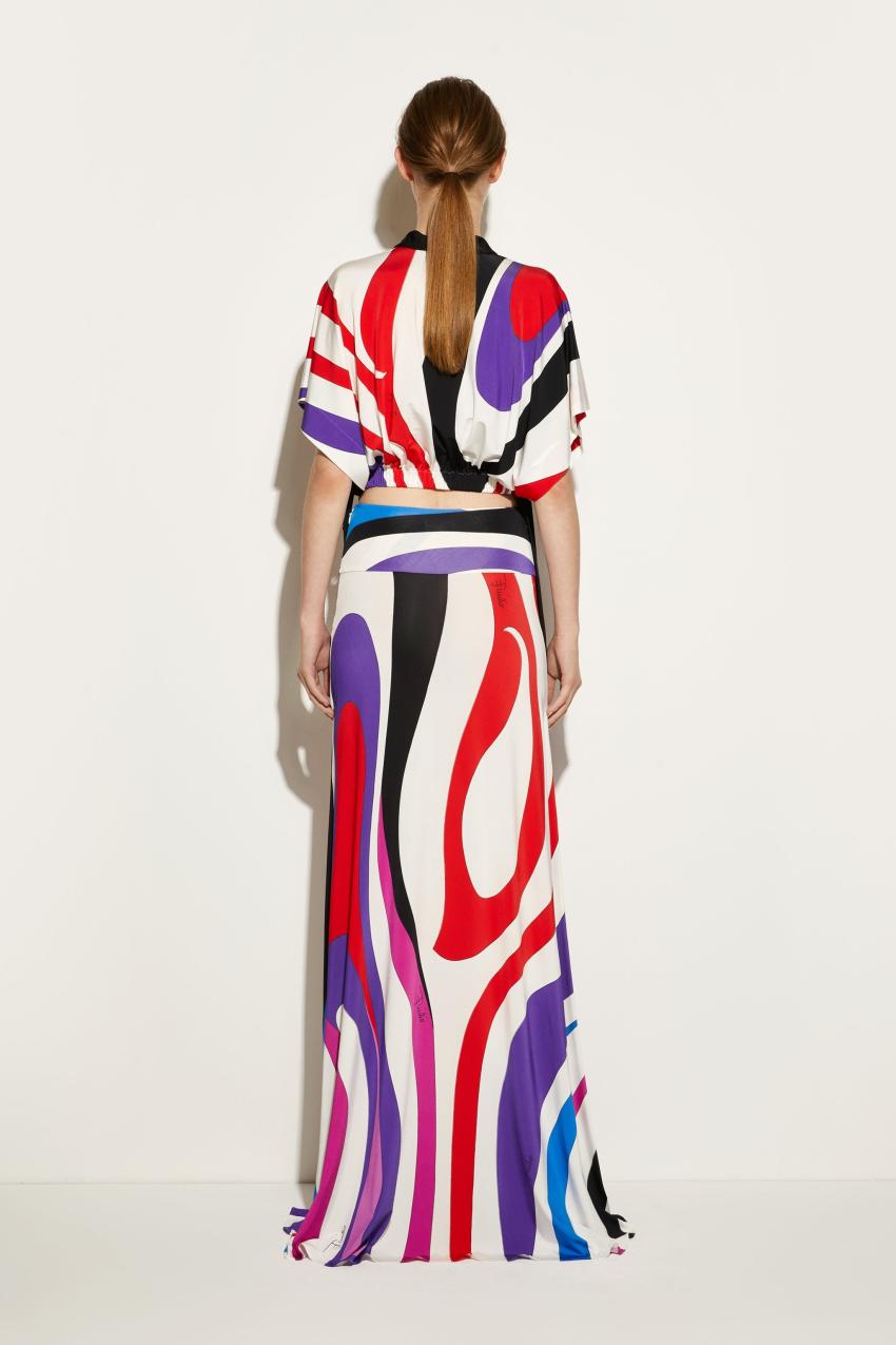 PUCCI Marmo-Print Long Skirt | Women Skirts