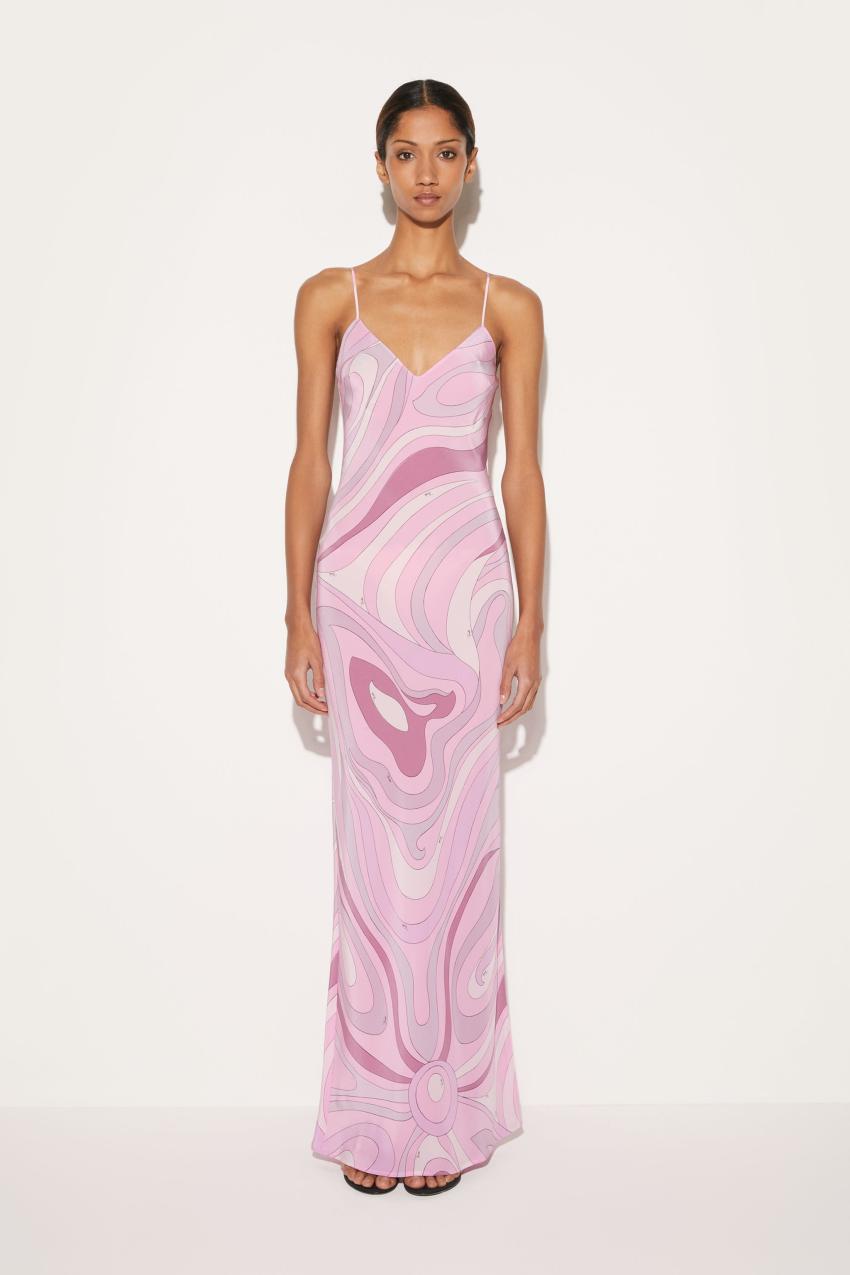 PUCCI Marmo-Print Silk Dress | Women Dresses