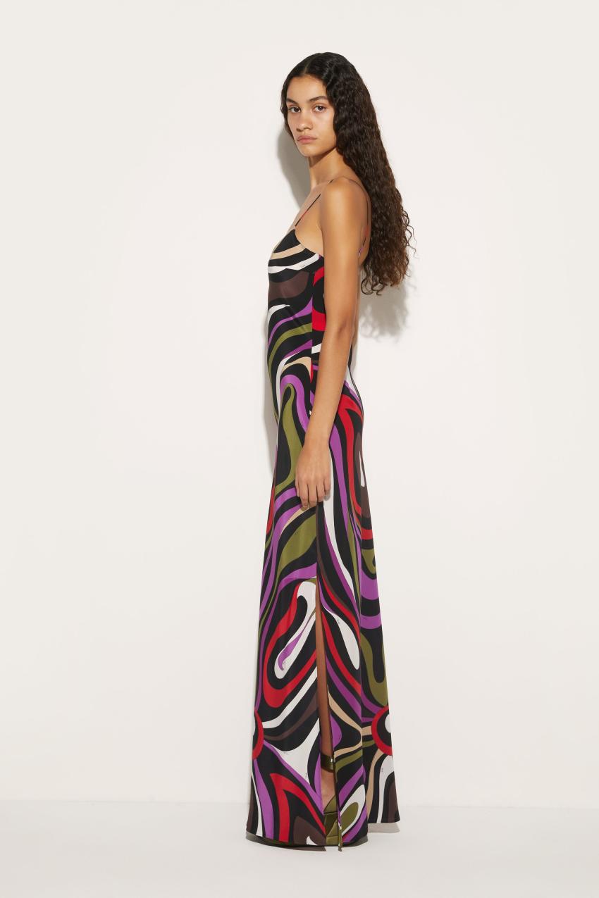 PUCCI Marmo-Print Silk Dress | Women Dresses