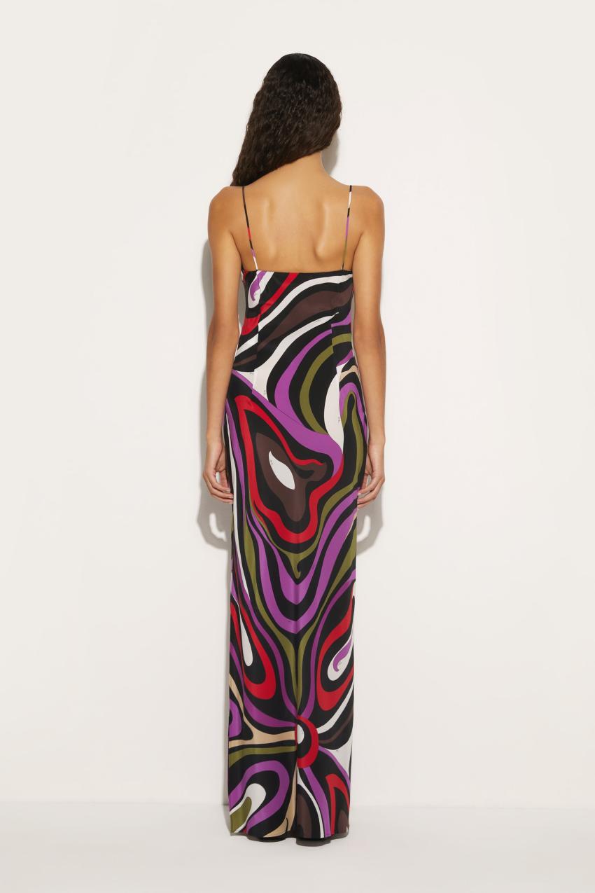 PUCCI Marmo-Print Silk Dress | Women Dresses