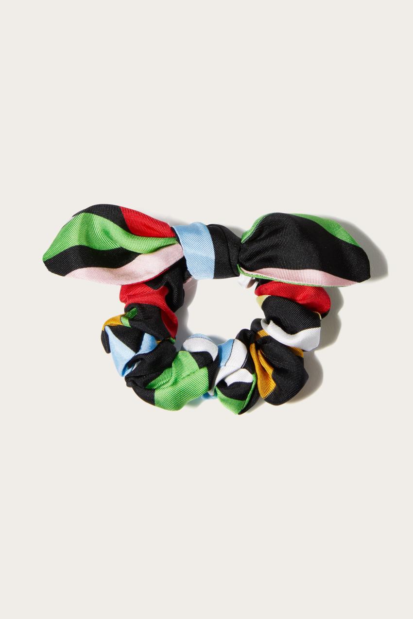 PUCCI Marmo-Print Silk Hair Tie | Women Hats And Hair Accessories