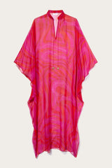 PUCCI Marmo-Print Silk Kaftan | Women Kaftans