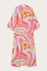 PUCCI Marmo-Print Silk Kaftan | Women Kaftans