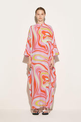 PUCCI Marmo-Print Silk Kaftan | Women Kaftans