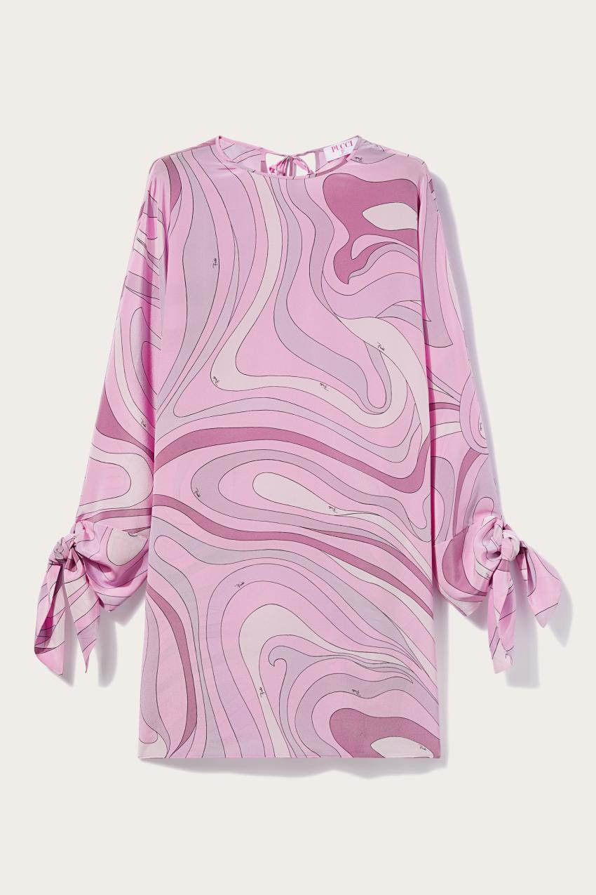 PUCCI Marmo-Print Silk Kaftan | Women Kaftans