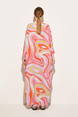 PUCCI Marmo-Print Silk Kaftan | Women Kaftans