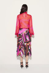 PUCCI Marmo-Print Silk Top | Women Tops And Shirts