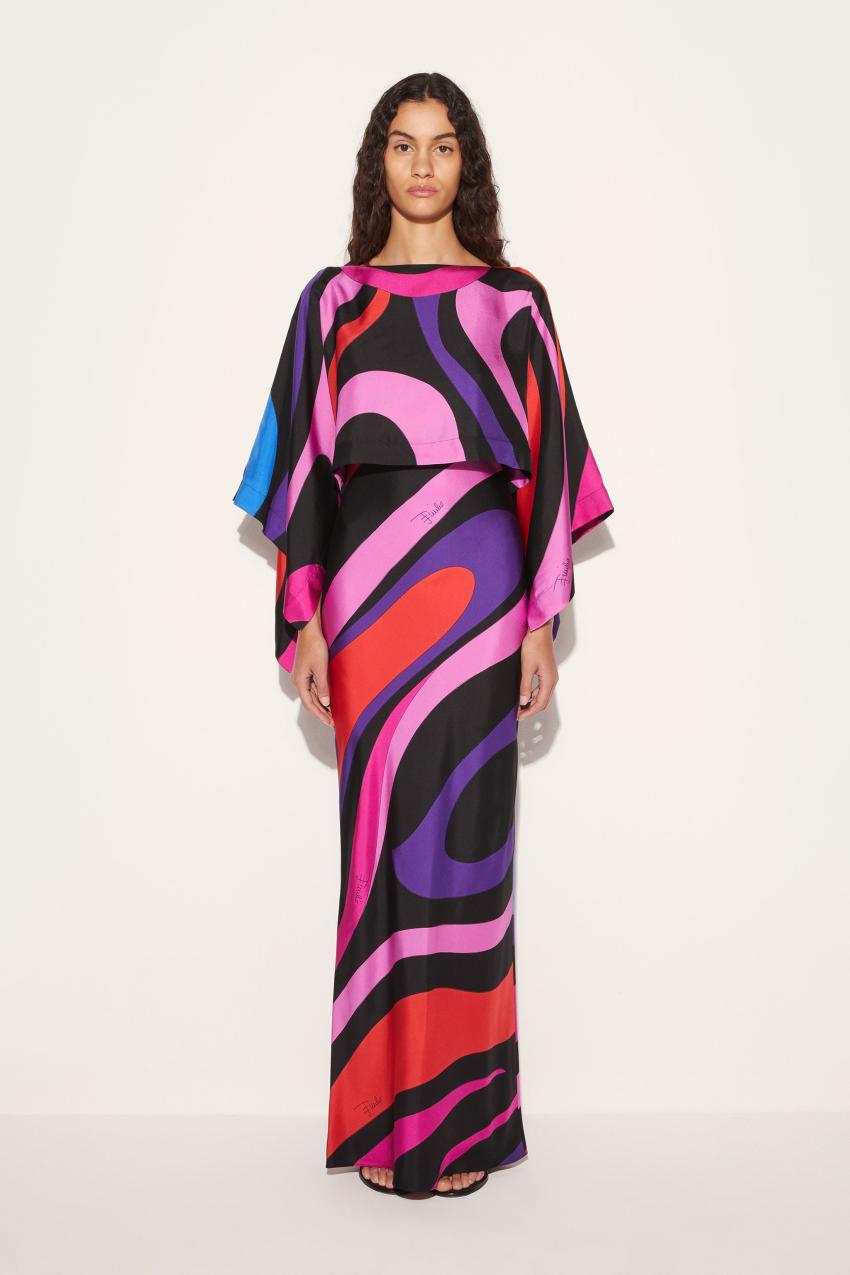 PUCCI Marmo-Print Silk-Twill Dress | Women Dresses