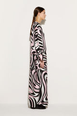 PUCCI Marmo-Print Silk-Twill Kaftan | Women Kaftans