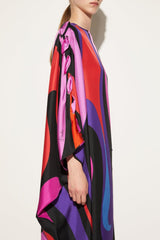 PUCCI Marmo-Print Silk-Twill Kaftan | Women Kaftans