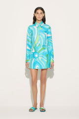 PUCCI Marmo-Print Silk-Twill Mini Skirt | Women Skirts