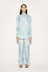 PUCCI Marmo-Print Silk-Twill Shirt | Women Tops And Shirts