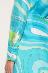 PUCCI Marmo-Print Silk-Twill Shirt | Women Tops And Shirts