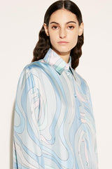 PUCCI Marmo-Print Silk-Twill Shirt | Women Tops And Shirts