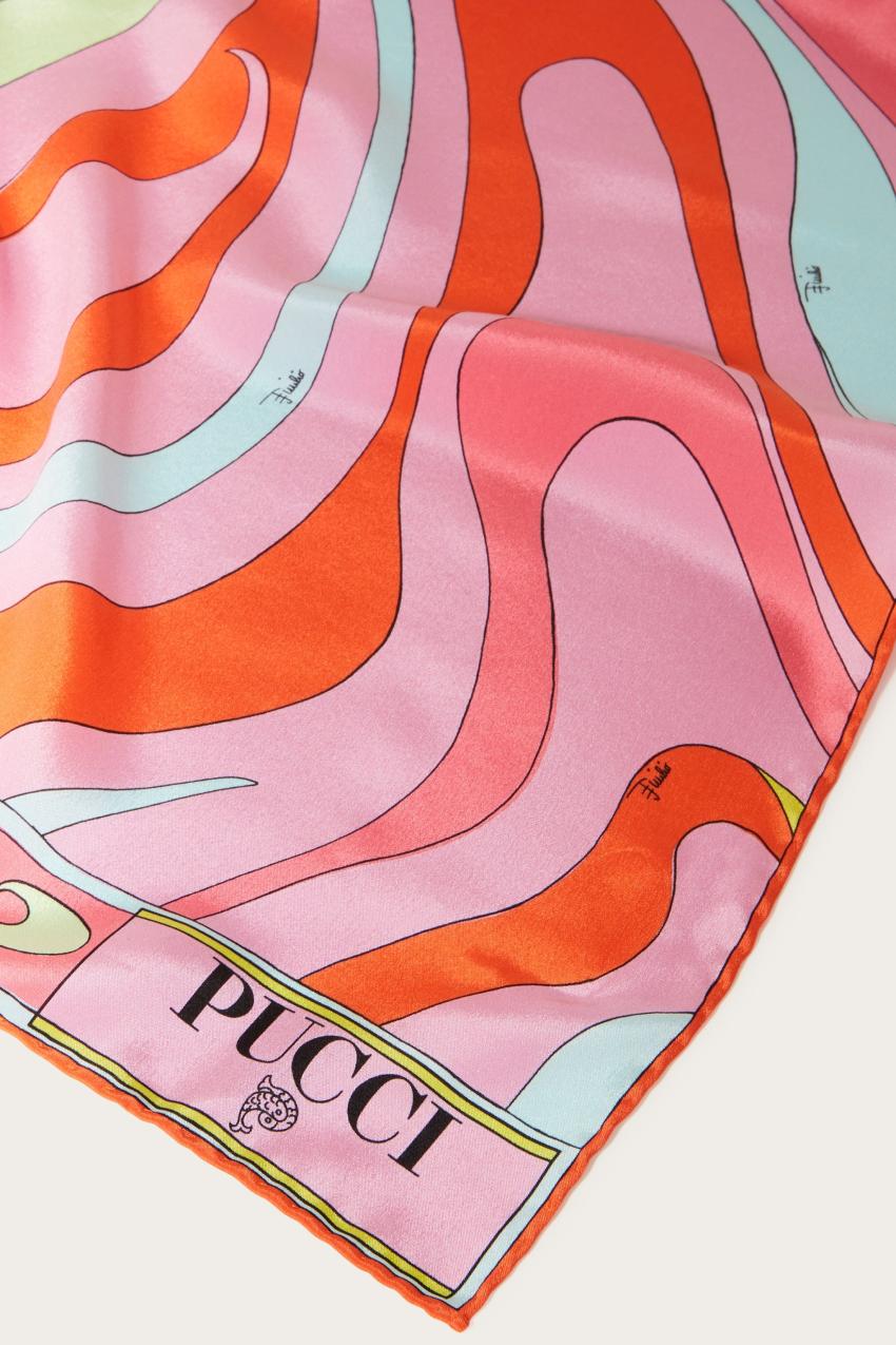 PUCCI Marmo-Print Silk-Twill Stole | Women Silks