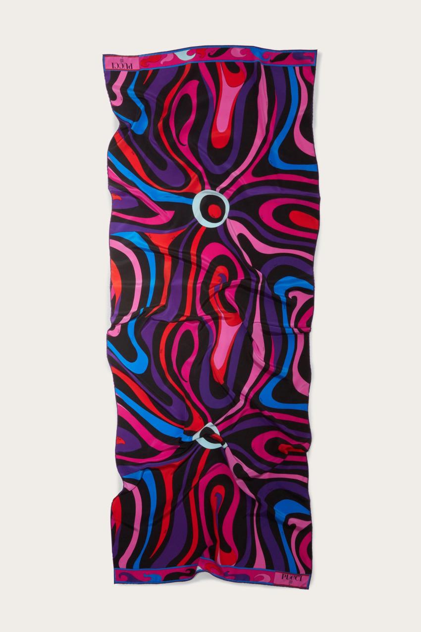 PUCCI Marmo-Print Silk-Twill Stole | Women Silks